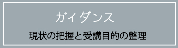 ガイダンス
現状の把握と受講目的の整理